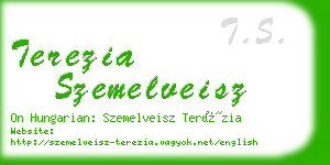 terezia szemelveisz business card